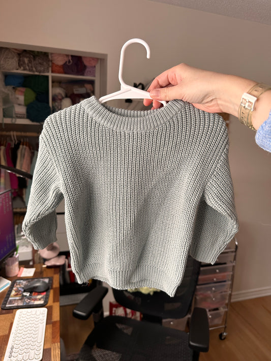 PRELOVED 3 - 6M Blue Knit Sweater