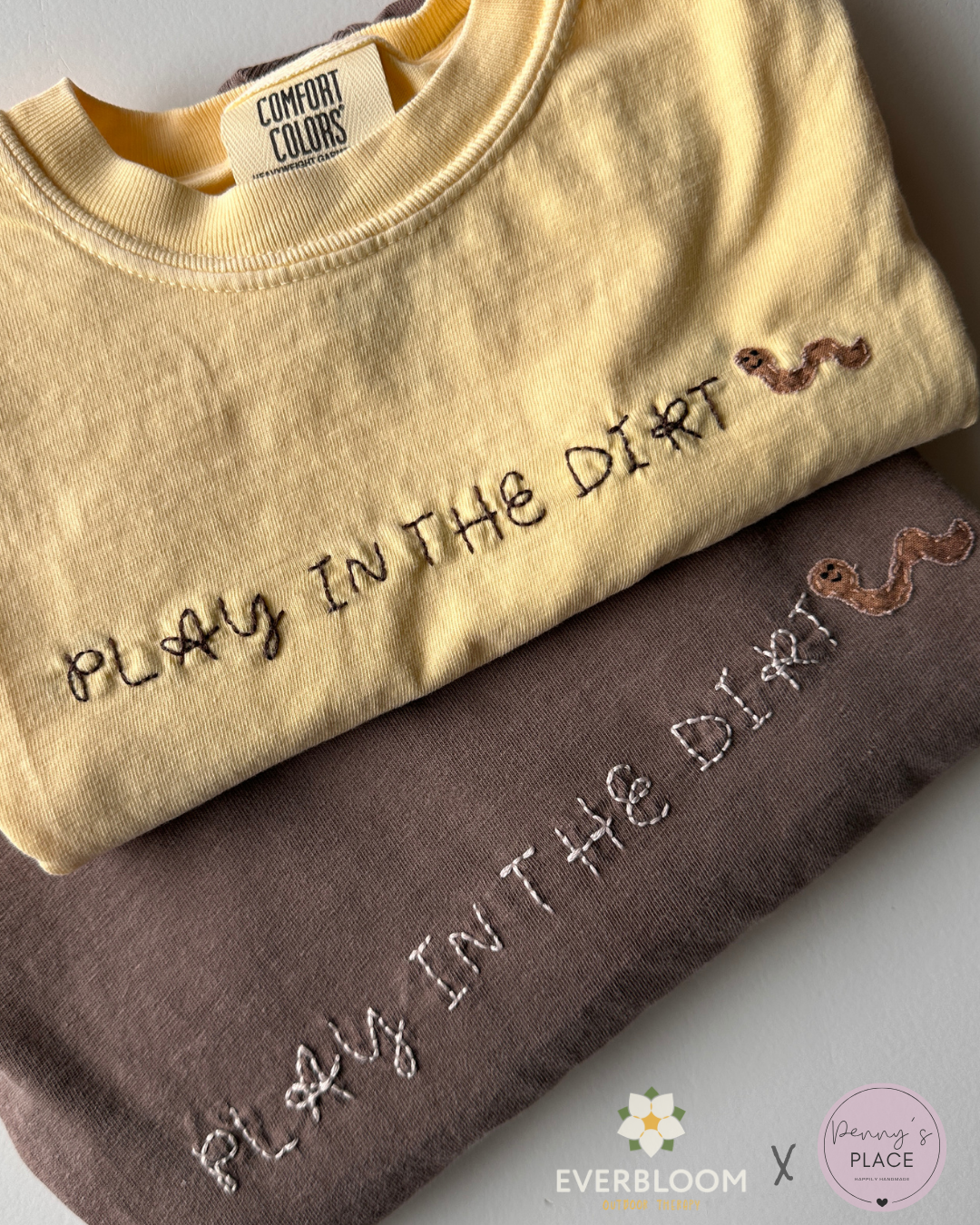 Play in the Dirt Hand Embroidered T-Shirt (youth)