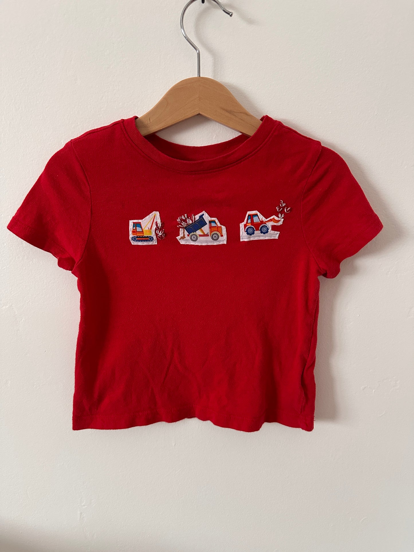 2T Construction Vehicles + Hearts T-Shirt (Preloved)