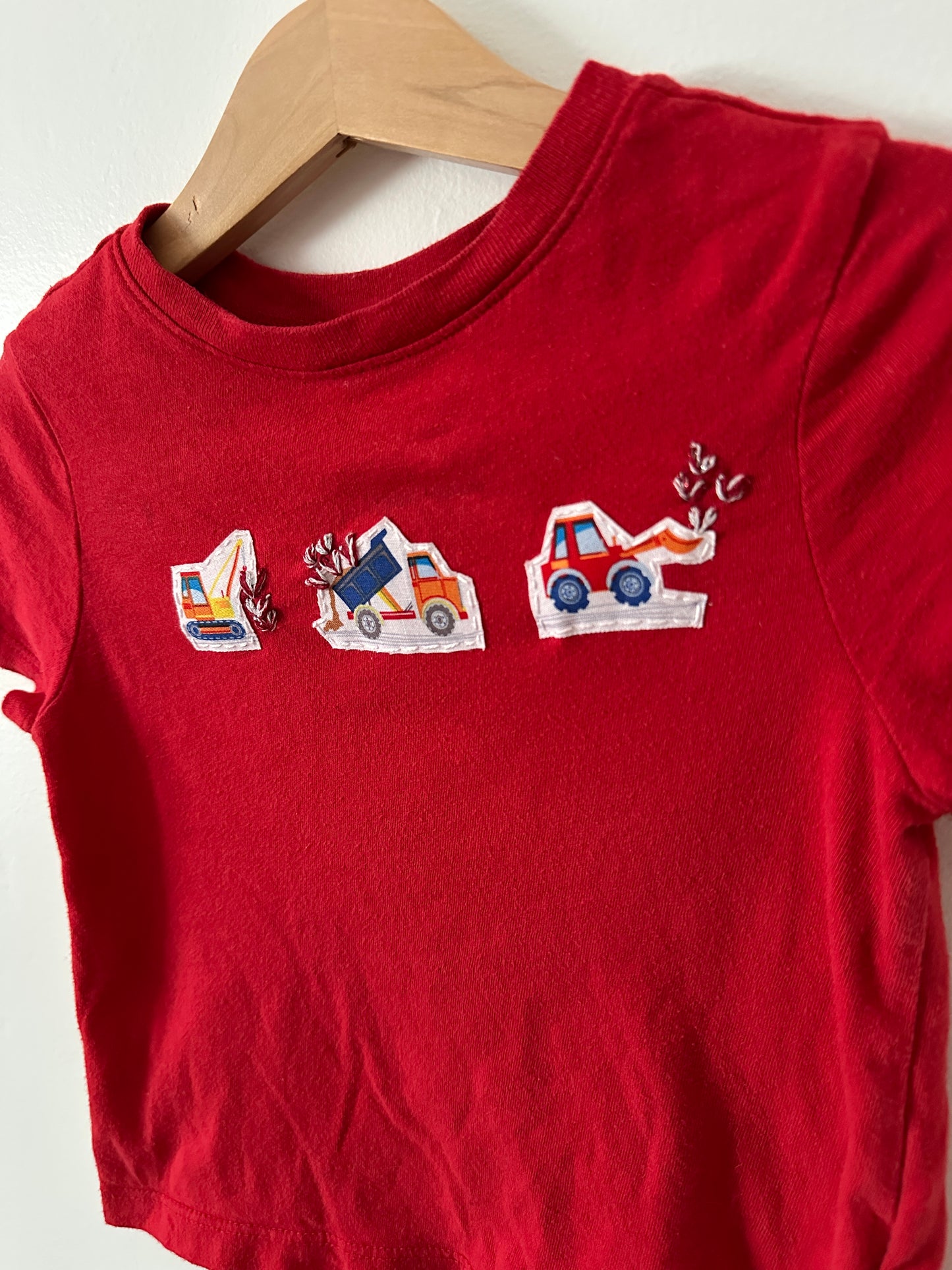 2T Construction Vehicles + Hearts T-Shirt (Preloved)