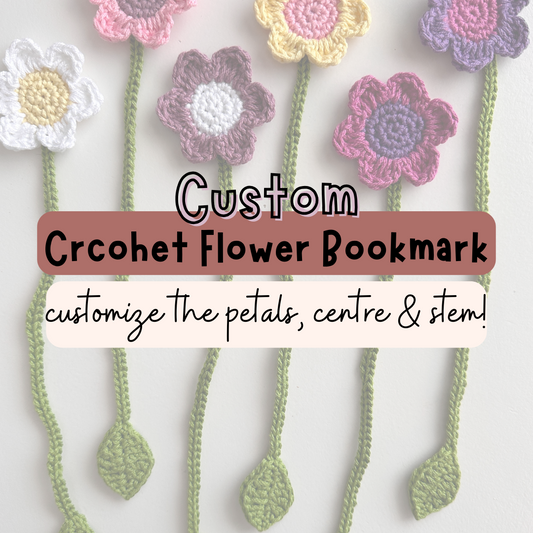 CUSTOM Crochet Flower Bookmark