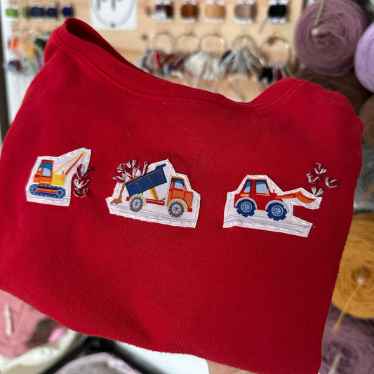 2T Construction Vehicles + Hearts T-Shirt (Preloved)