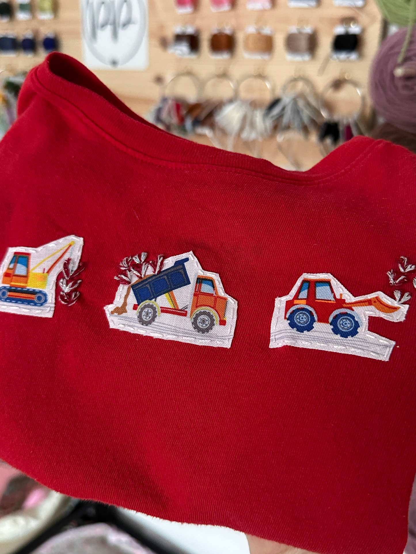 2T Construction Vehicles + Hearts T-Shirt (Preloved)