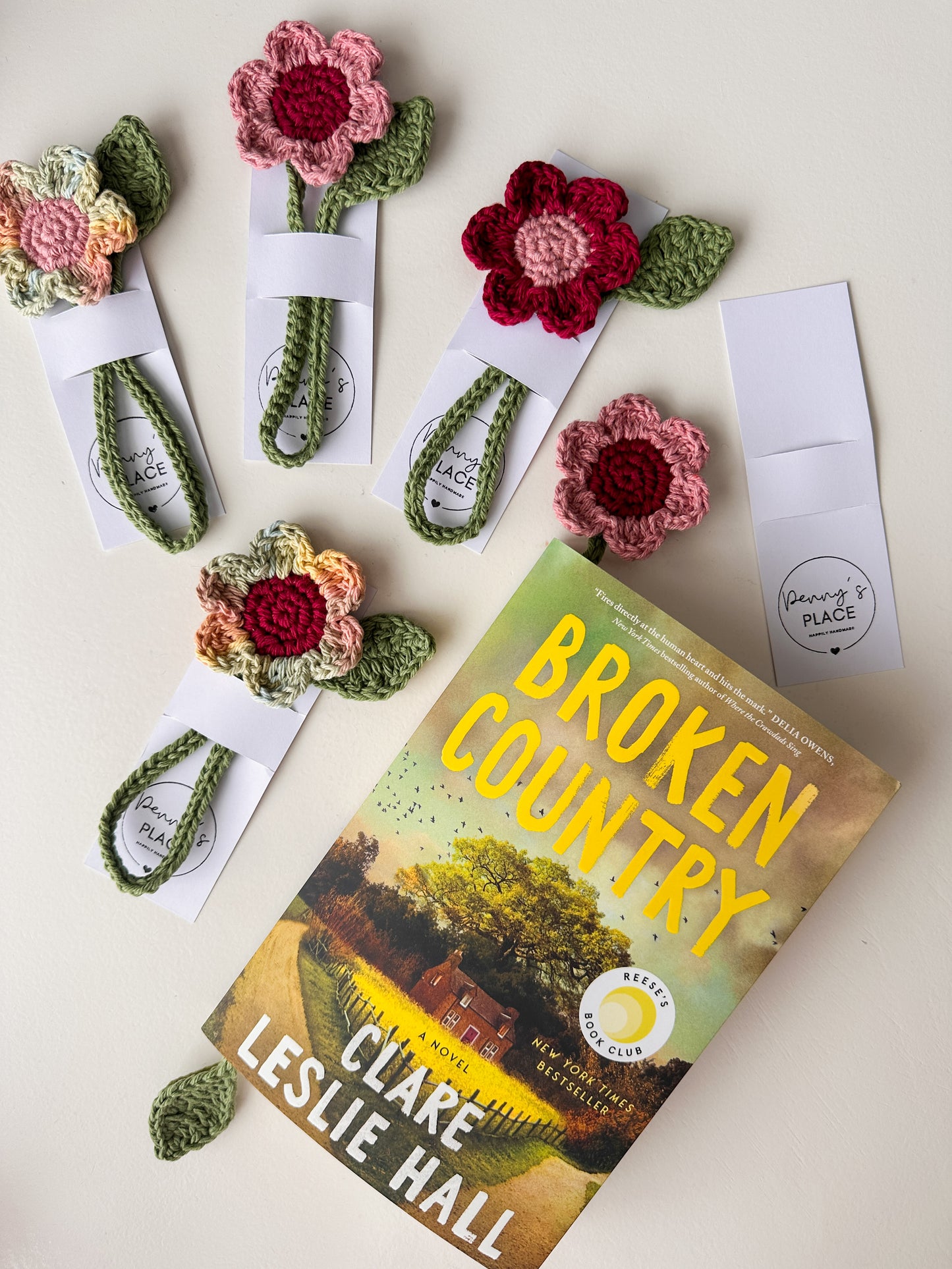 CUSTOM Crochet Flower Bookmark