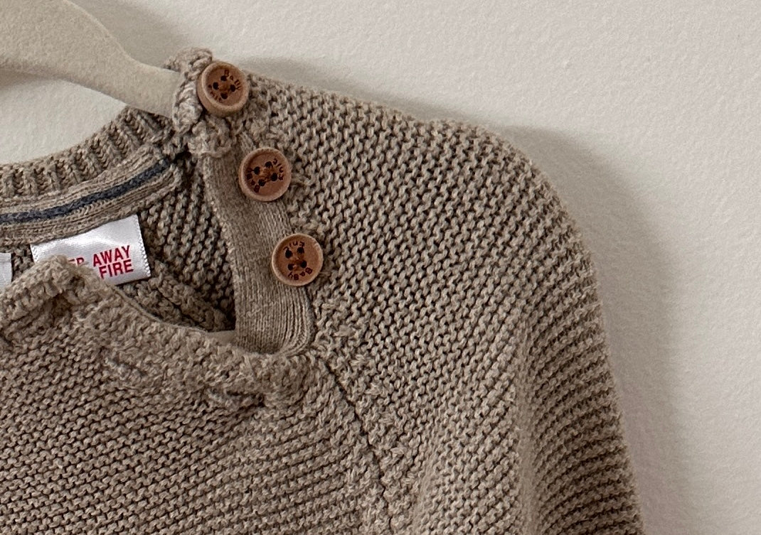 PRELOVED 12 - 18M Tan Knit Sweater