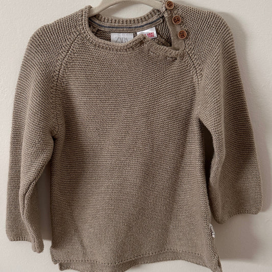 PRELOVED 12 - 18M Tan Knit Sweater