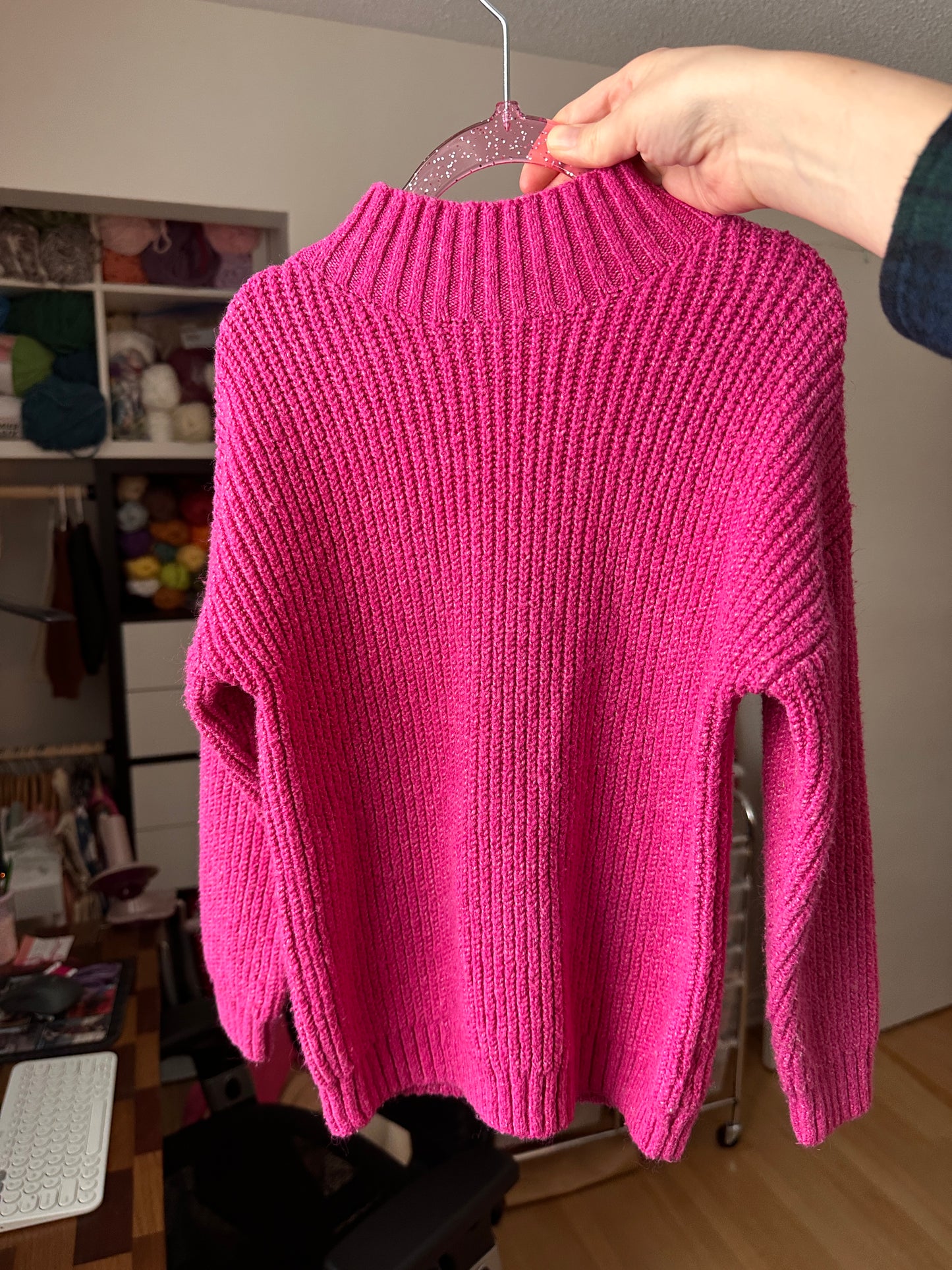PRELOVED 5T Hot Pink Knit Sweater