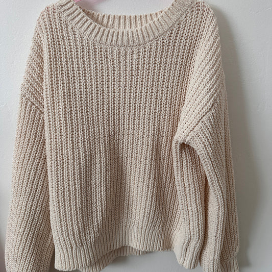 PRELOVED 4T Cream Knit Sweater
