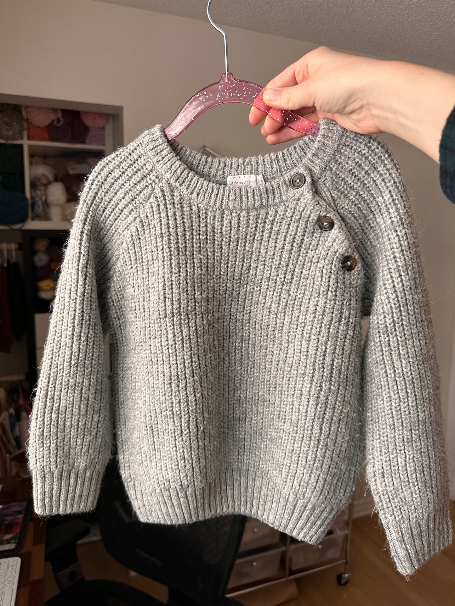 PRELOVED 3-4T Grey Knit Sweater