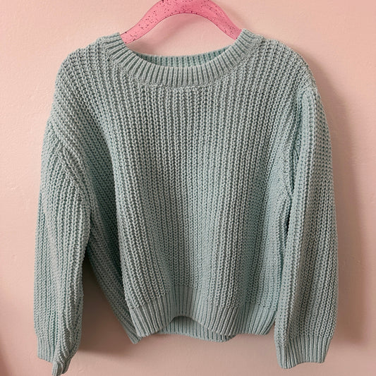 PRELOVED 4-5T Mint Knit Sweater (cropped)