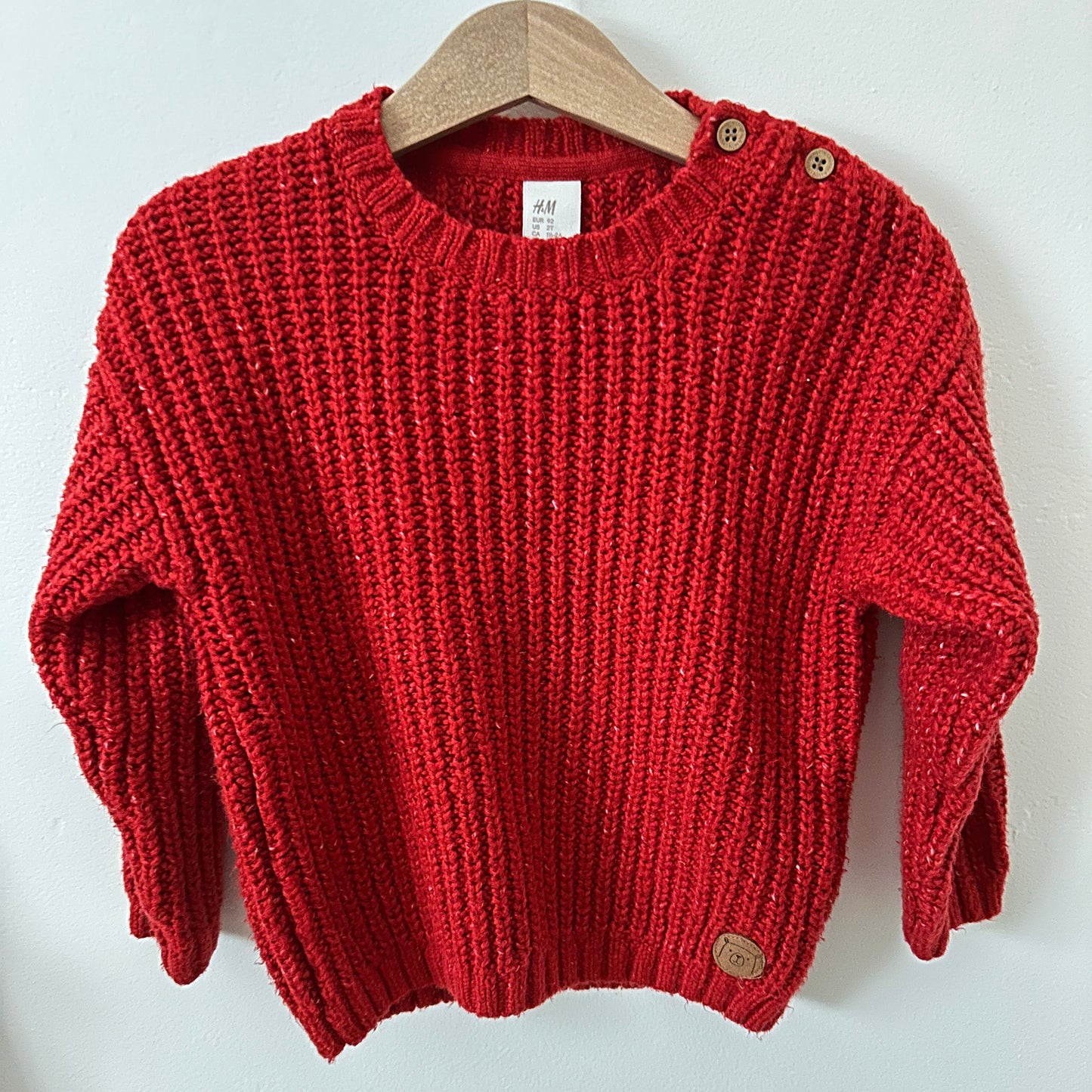 PRELOVED 2T Red Knit Sweater