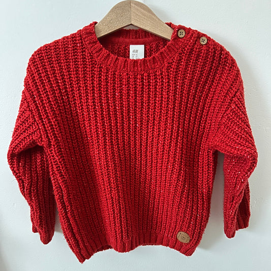 PRELOVED 2T Red Knit Sweater