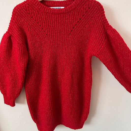 PRELOVED 3T Red Knit Sweater Dress