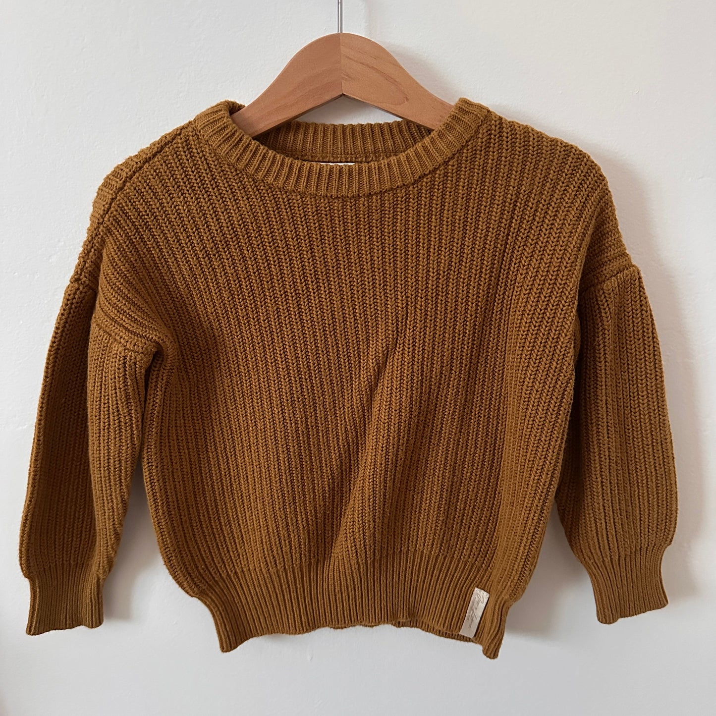 PRELOVED 2T Brown Knit Sweater (Slightly Cropped)