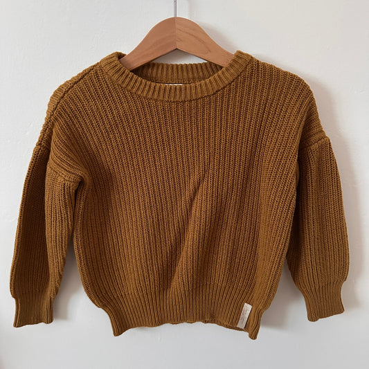 PRELOVED 2T Brown Knit Sweater (Slightly Cropped)