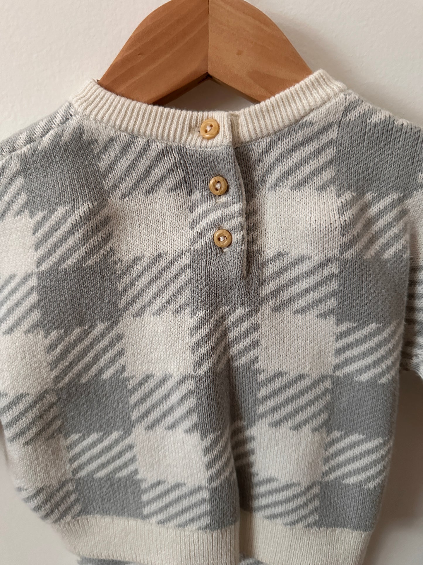 PRELOVED NB Grey & White Knit Set