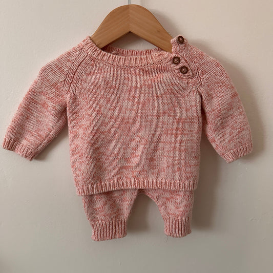 PRELOVED NB Pink Knit Set