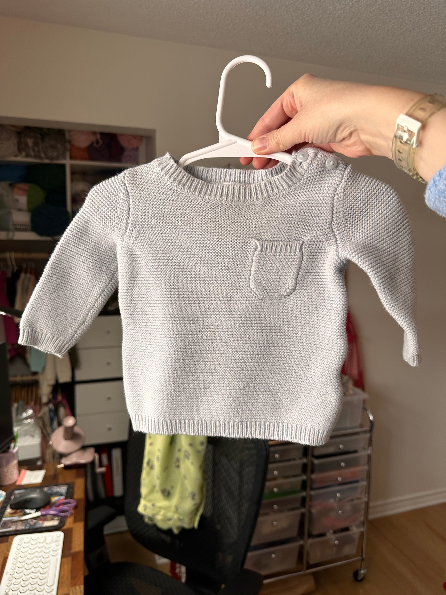 PRELOVED 3M Grey Knit Sweater