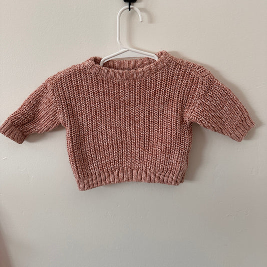 PRELOVED 0 - 3M Pink Knit Sweater
