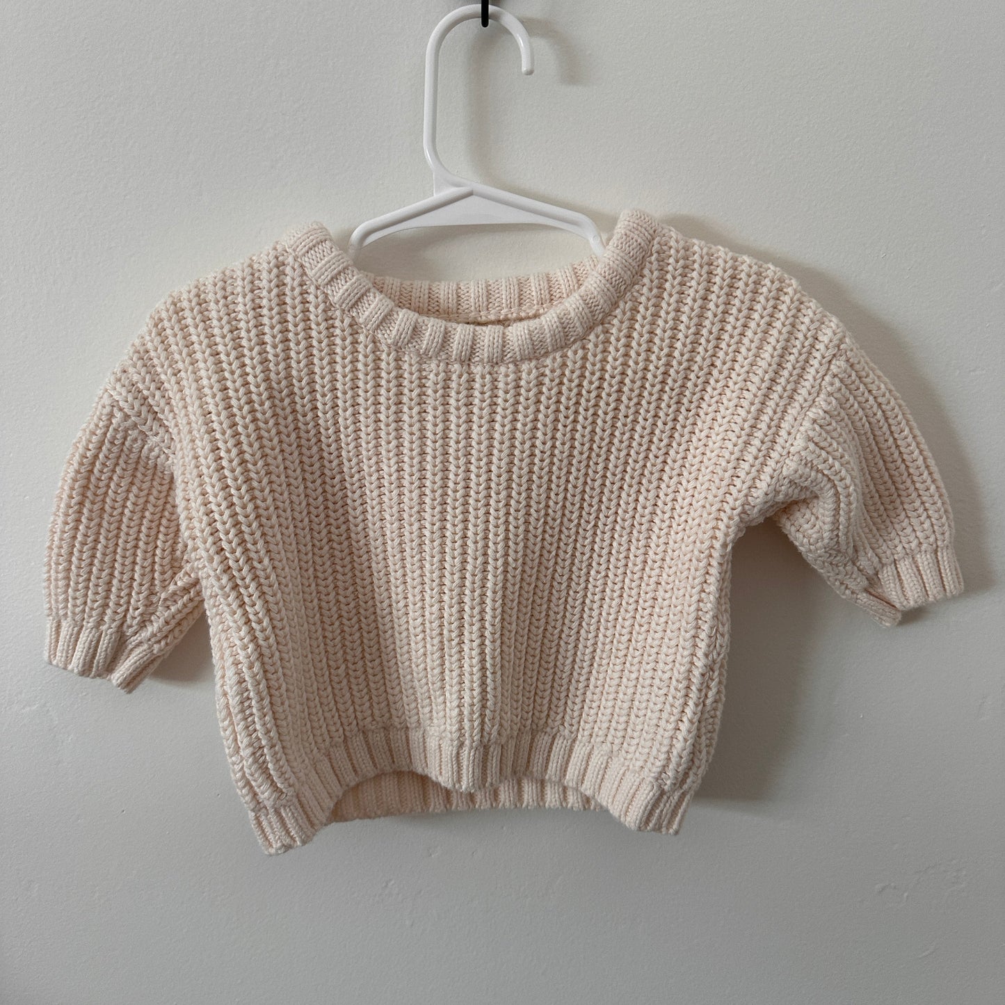 PRELOVED 0 - 3M Cream Knit Sweater
