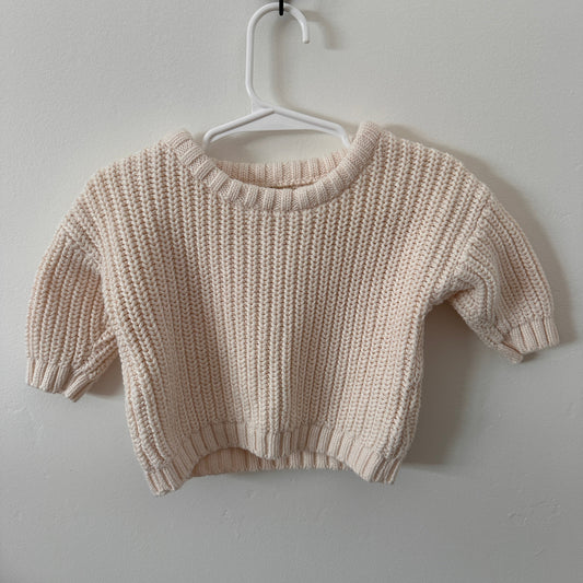PRELOVED 0 - 3M Cream Knit Sweater