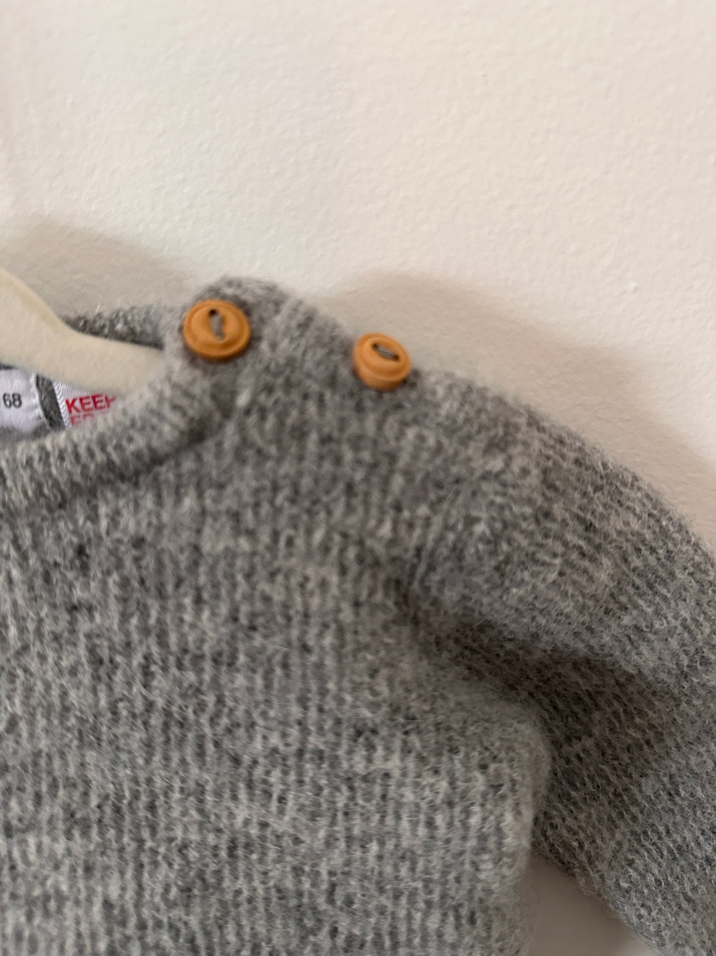 PRELOVED 3 - 6M Grey Knit Set