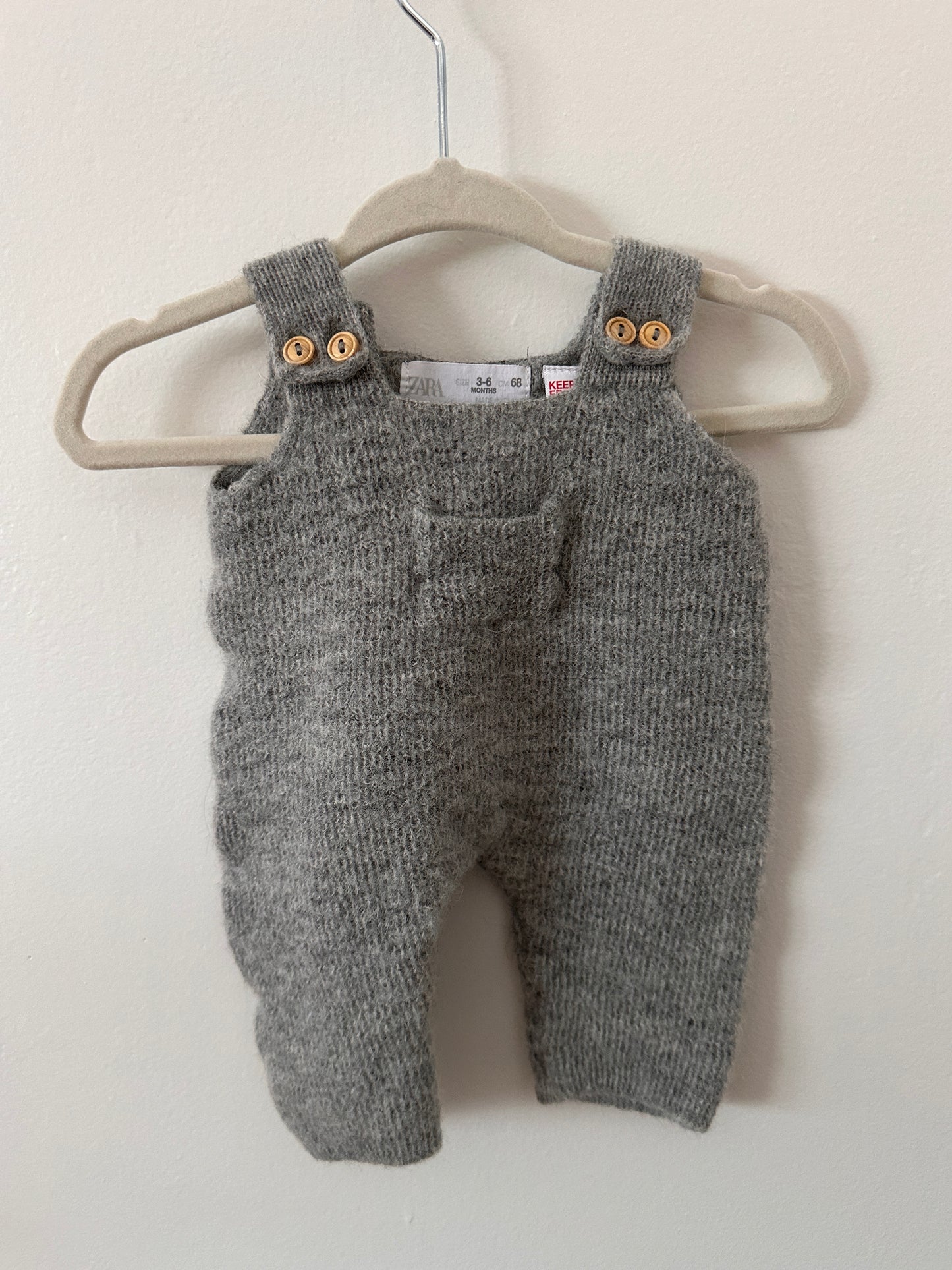 PRELOVED 3 - 6M Grey Knit Set