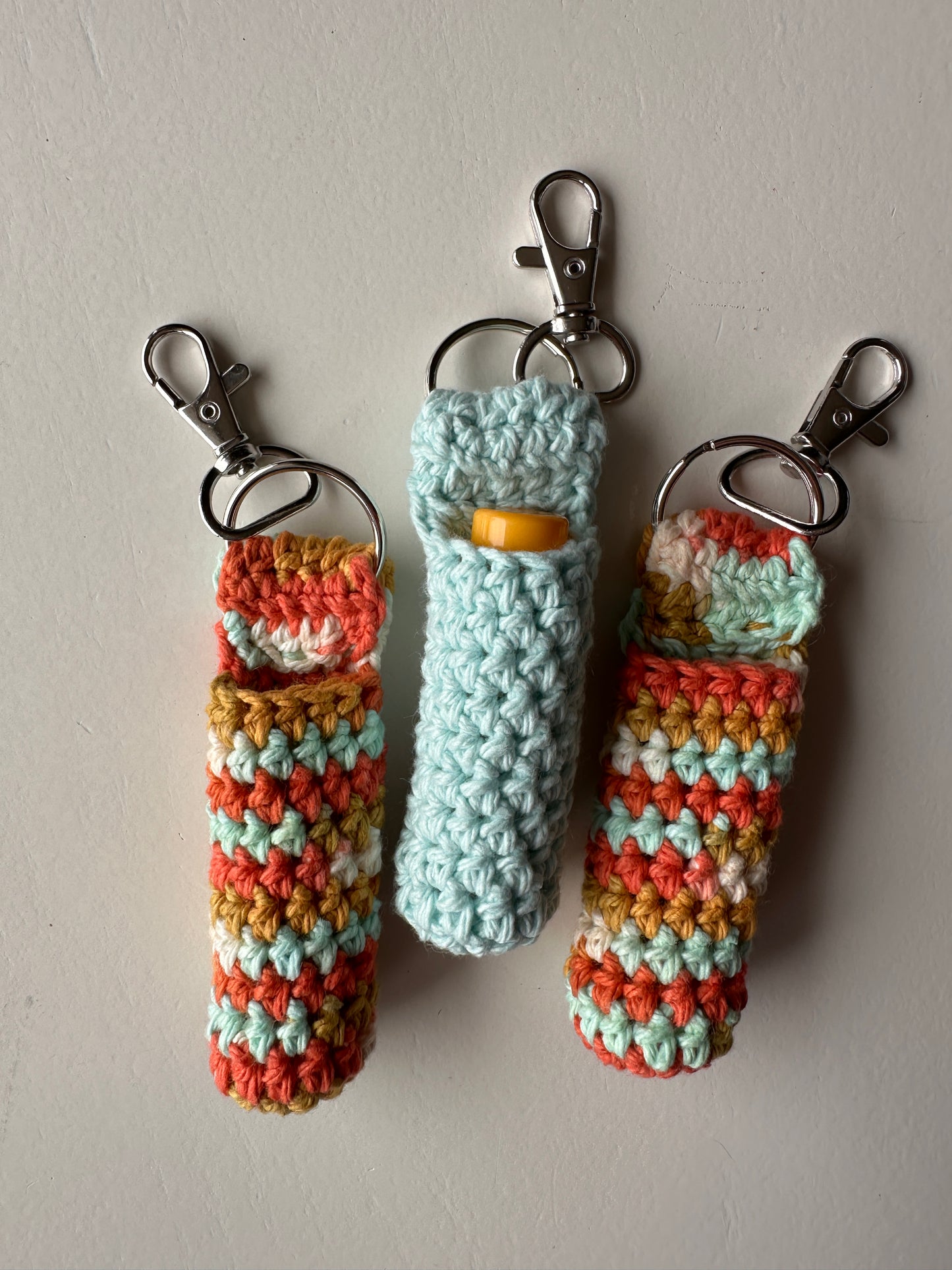 Light Blue Crochet Lip Balm Cozy
