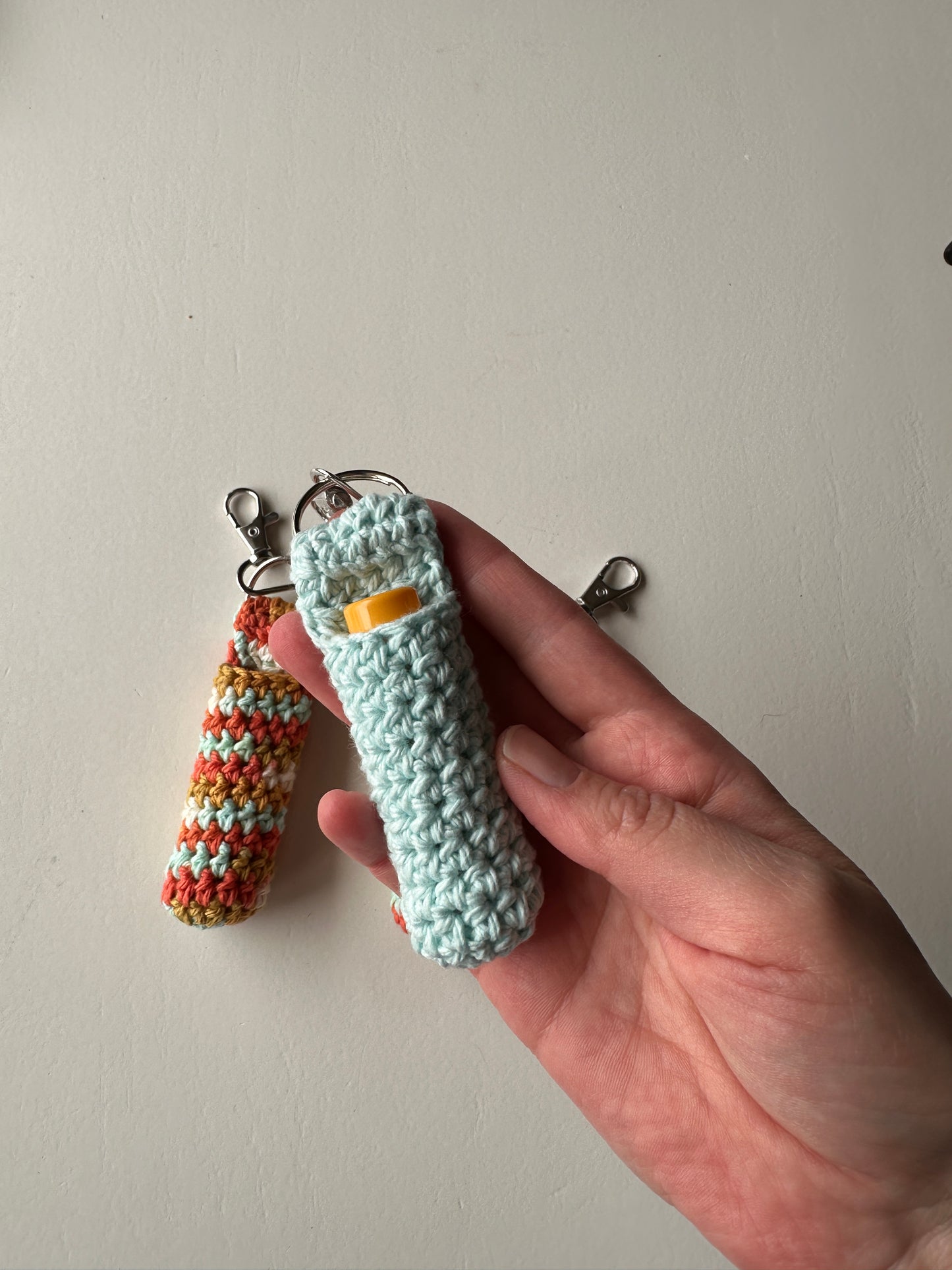Light Blue Crochet Lip Balm Cozy