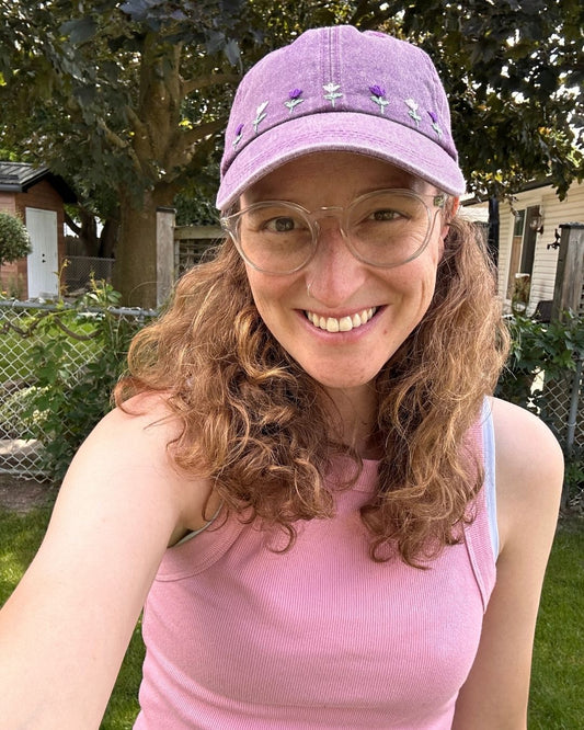 Bloomin' Tulips Hand Embroidered Floral Dad Hat