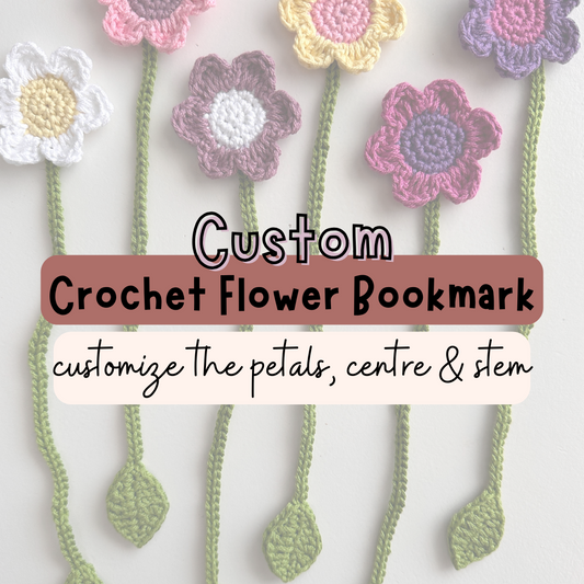 CUSTOM Crochet Flower Bookmark