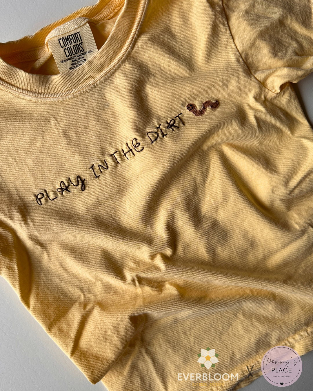 Play in the Dirt Hand Embroidered T-Shirt (youth)