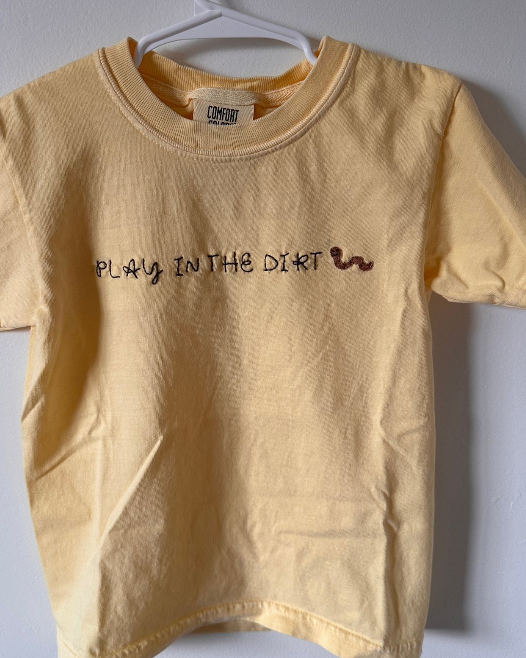 Play in the Dirt Hand Embroidered T-Shirt (youth)
