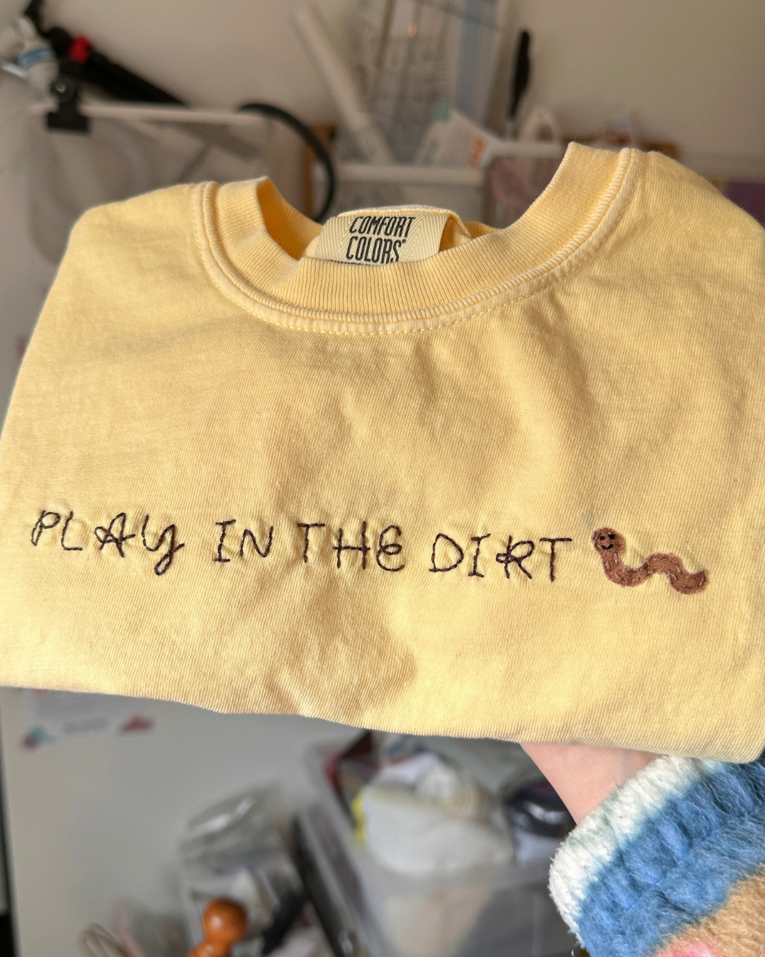 Play in the Dirt Hand Embroidered T-Shirt (youth)