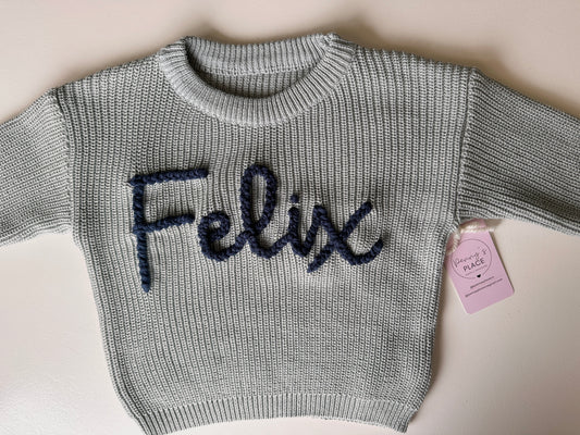 STEEL BLUE Knit Sweater